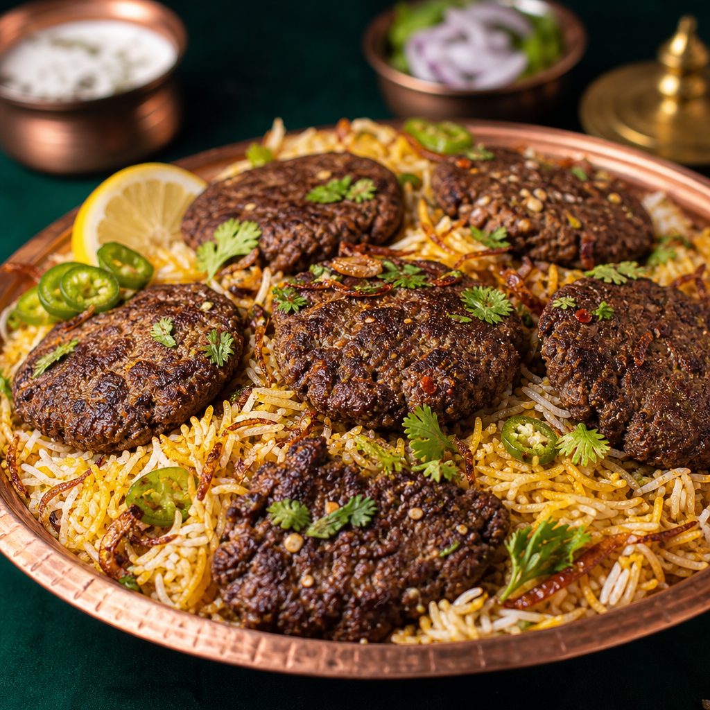 Chapli Kabab Biryani